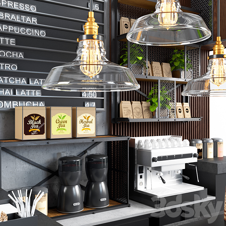 Coffeeshop loft 3D Model