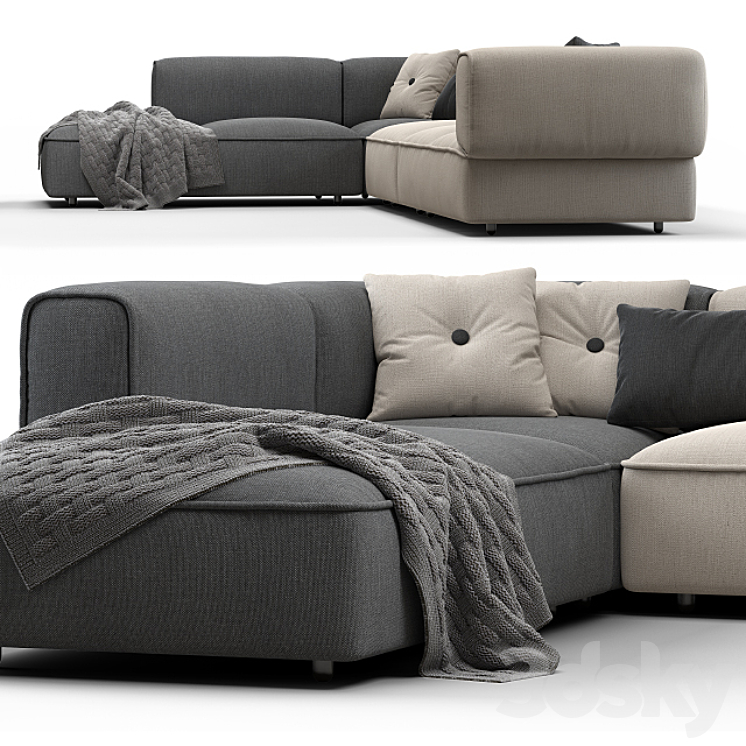 Poff sofa 3DS Max - thumbnail 2