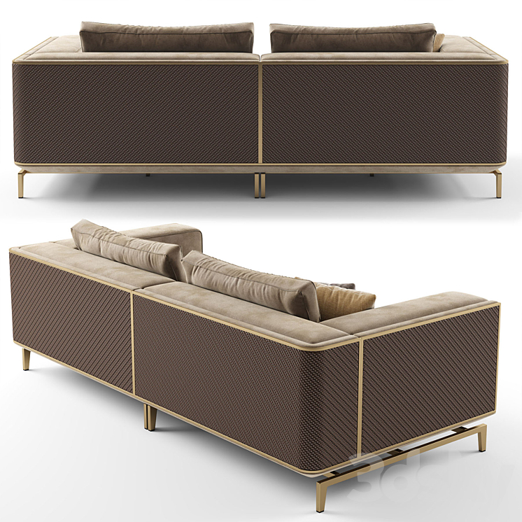 Visionnaire BACKSTAGE 2 seater sofa 3D Model
