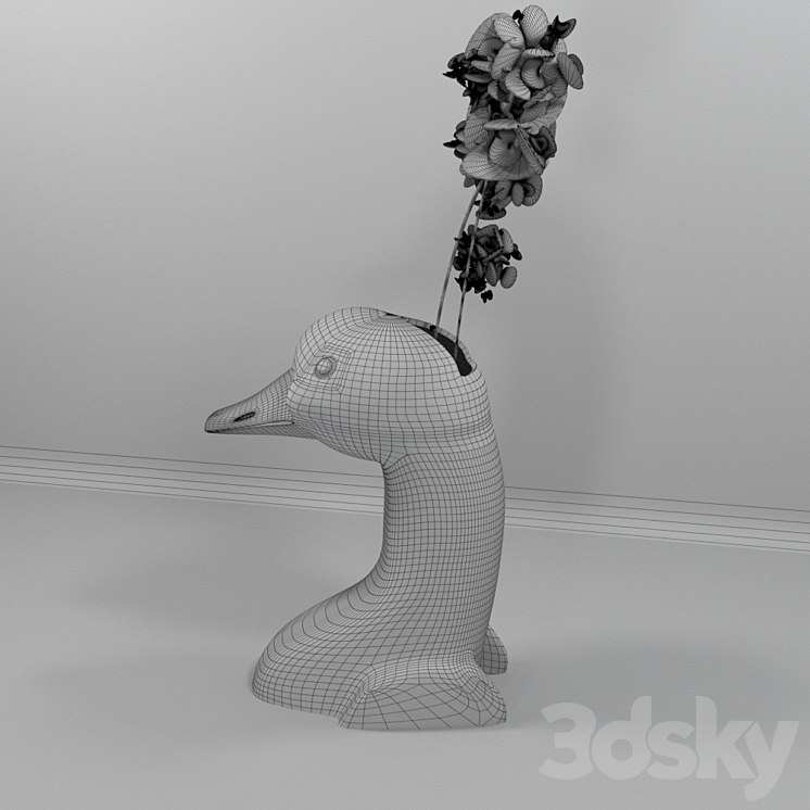 Vase. Goose Vase 3D model