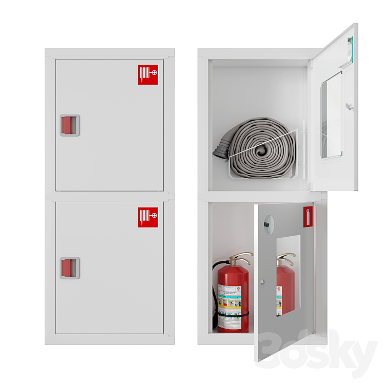 Built-in fire cabinets 3DS Max - thumbnail 1