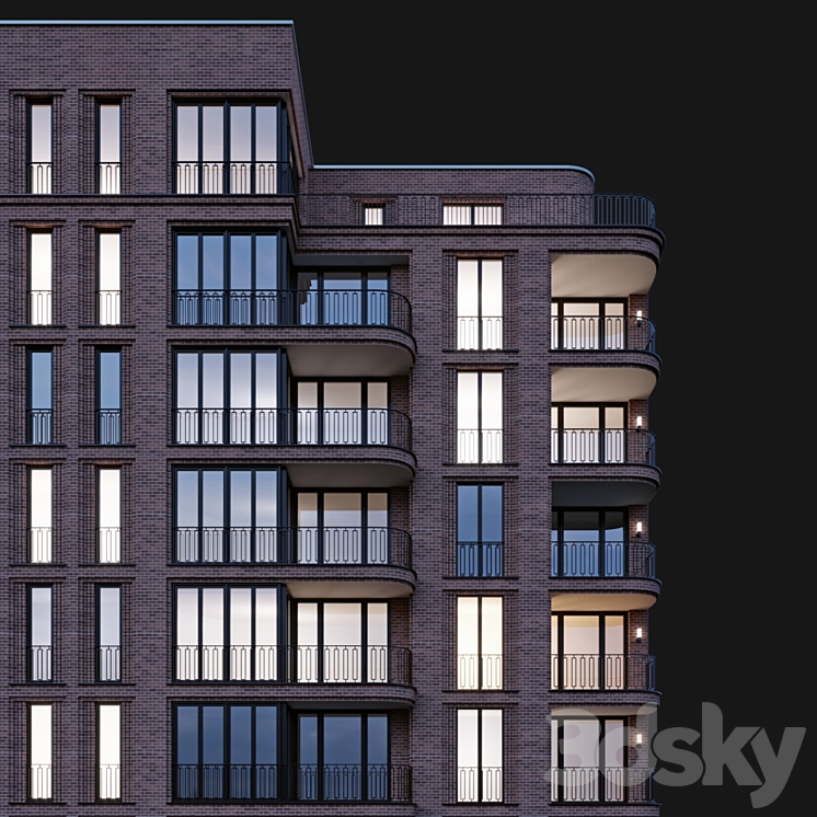 Brick house 3D Model