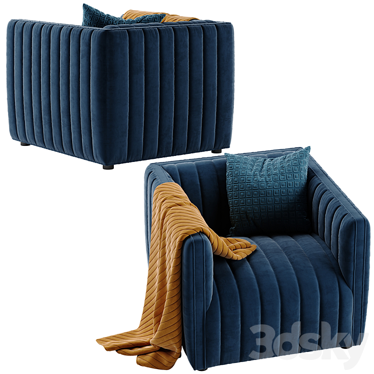 Crate and Barrel Cosima chair 3DS Max - thumbnail 2