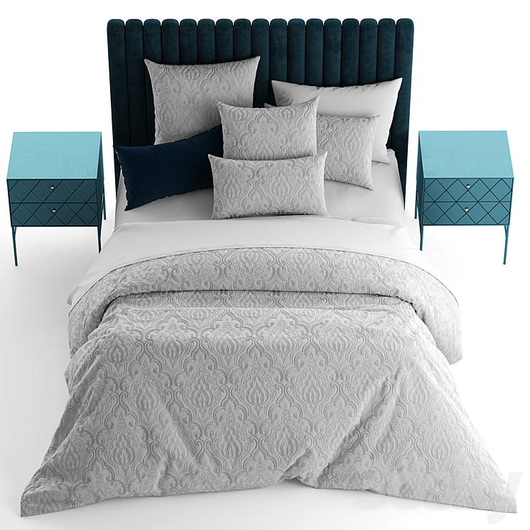Bed from bedding adairs australia 3DS Max - thumbnail 2