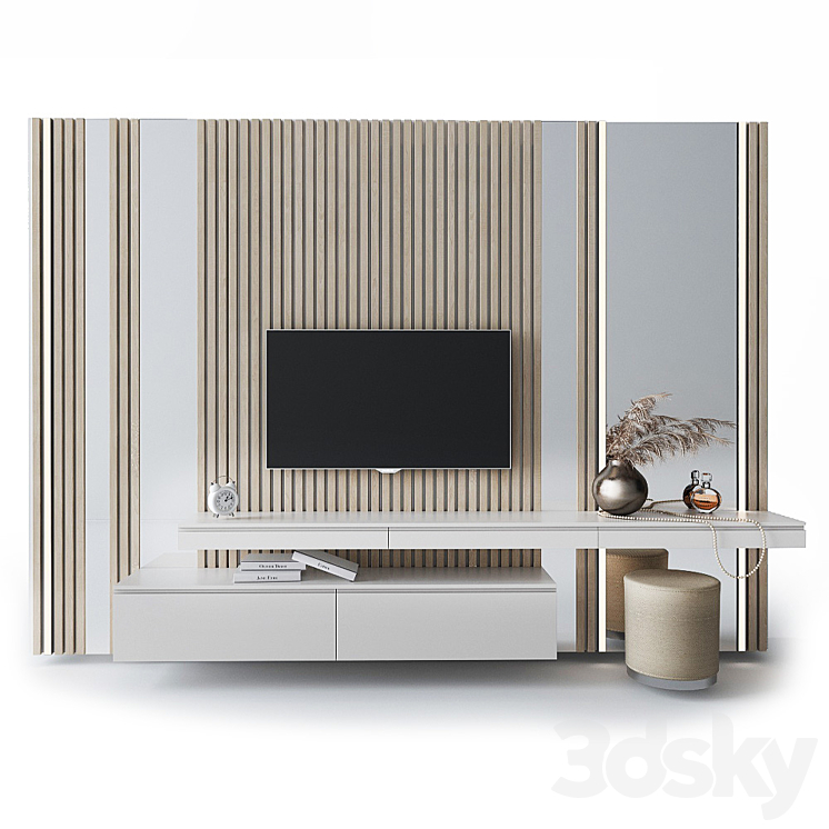 Dressing table and TV stand_2 3DS Max - thumbnail 1