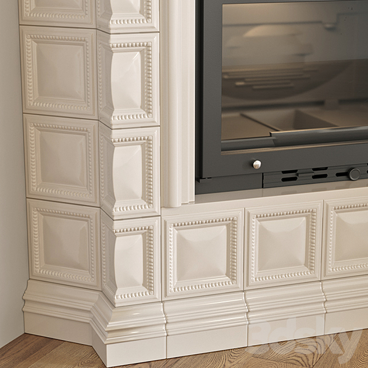 Tiled fireplace 03 3DS Max - thumbnail 2