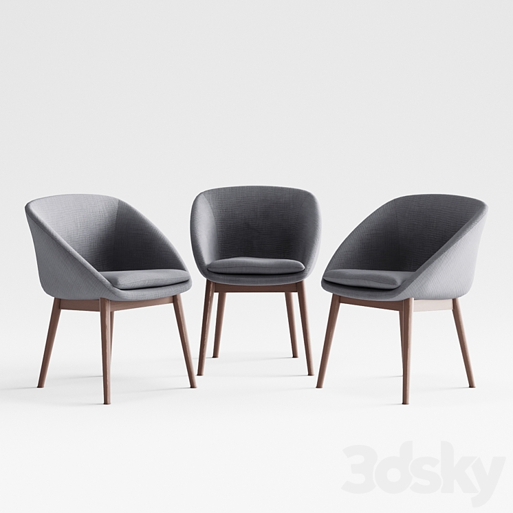 Dining Chair Watford Anthracite La Redoute Interieurs 3DS Max - thumbnail 2