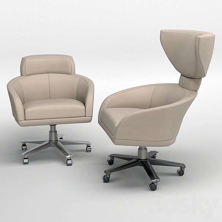GIORGETTI Selectus swivel armchair 3DS Max - thumbnail 1