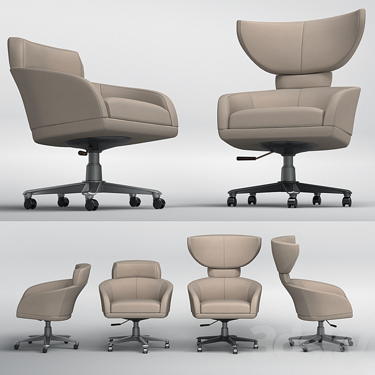 GIORGETTI Selectus swivel armchair 3DS Max - thumbnail 2