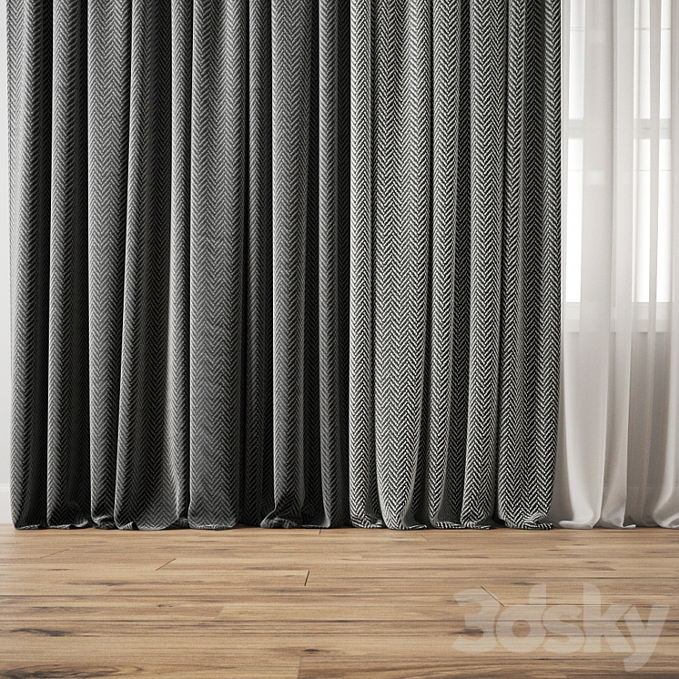 Curtain 123 3D Model