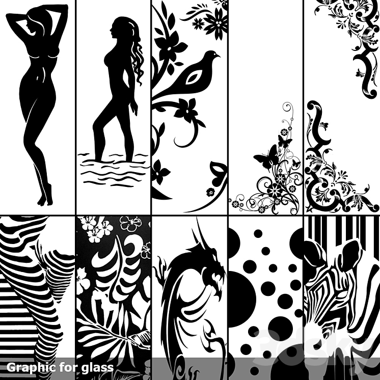 Door glass for a sauna of Sauna wood 3D Model