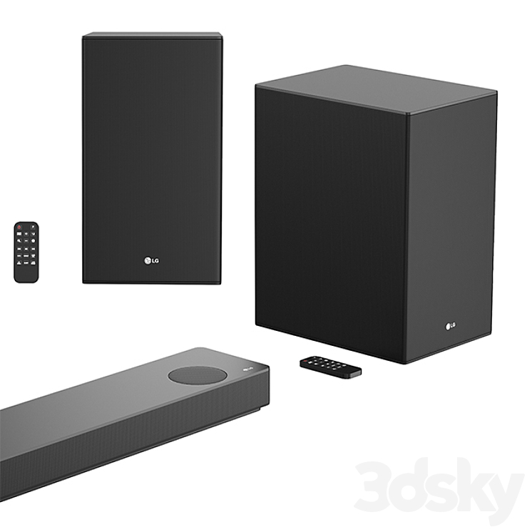 LG 5.1.2 ch High Res Audio Sound Bar w- Meridian Technology 3D Model