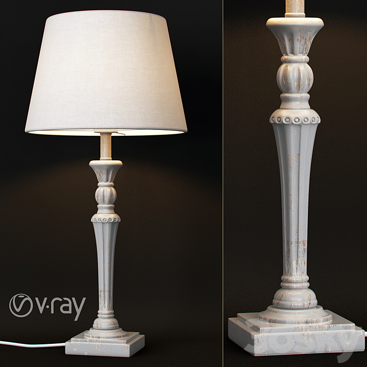 Lady table lamp 3DS Max Model - thumbnail 1