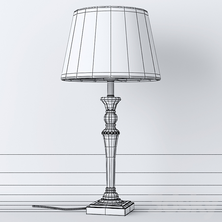 Lady table lamp 3DS Max Model - thumbnail 2