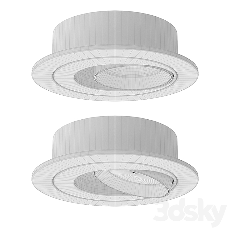Mawa - Recessed Spotlight Seventies 41 3D Model