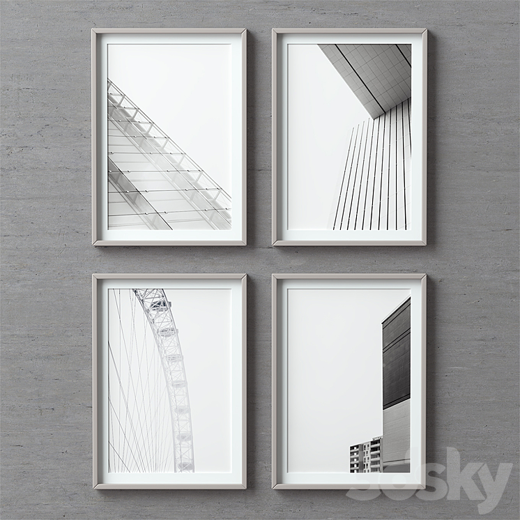 Picture Frames Set-89 3D Model