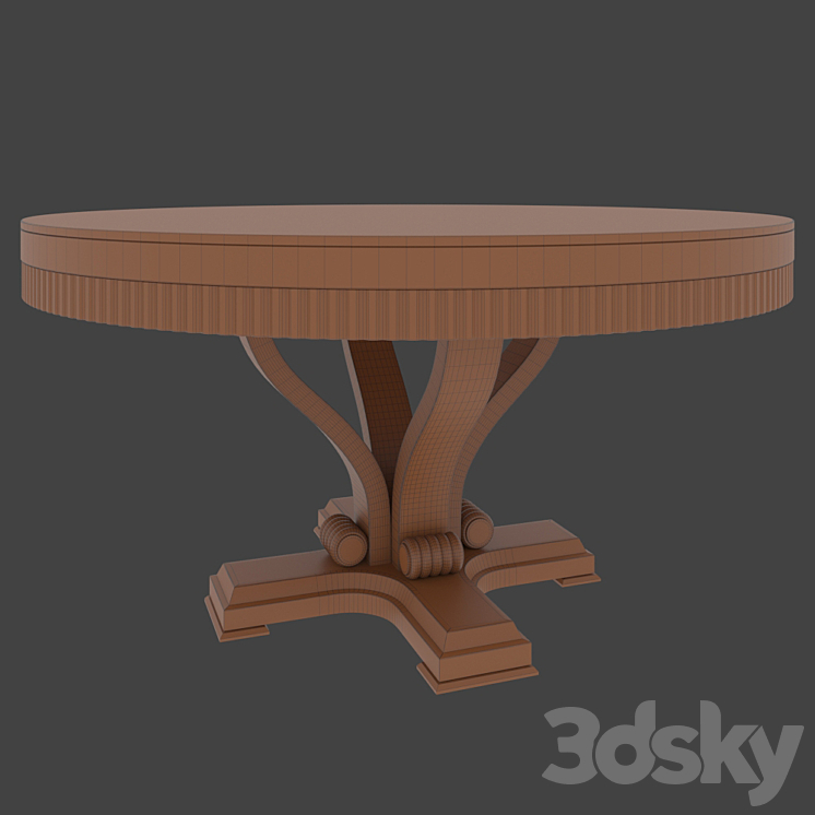 Table Florence Collection round 3DS Max - thumbnail 2