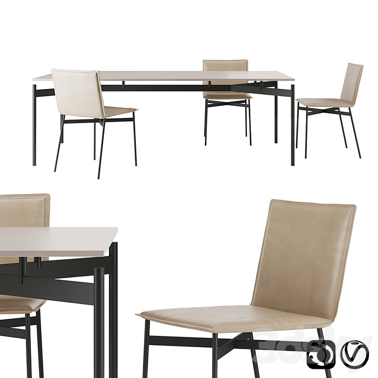 Zazu Chair and Table 3DS Max - thumbnail 1