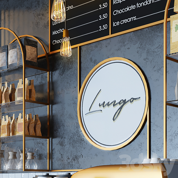 Lungo cafe 3DS Max - thumbnail 2