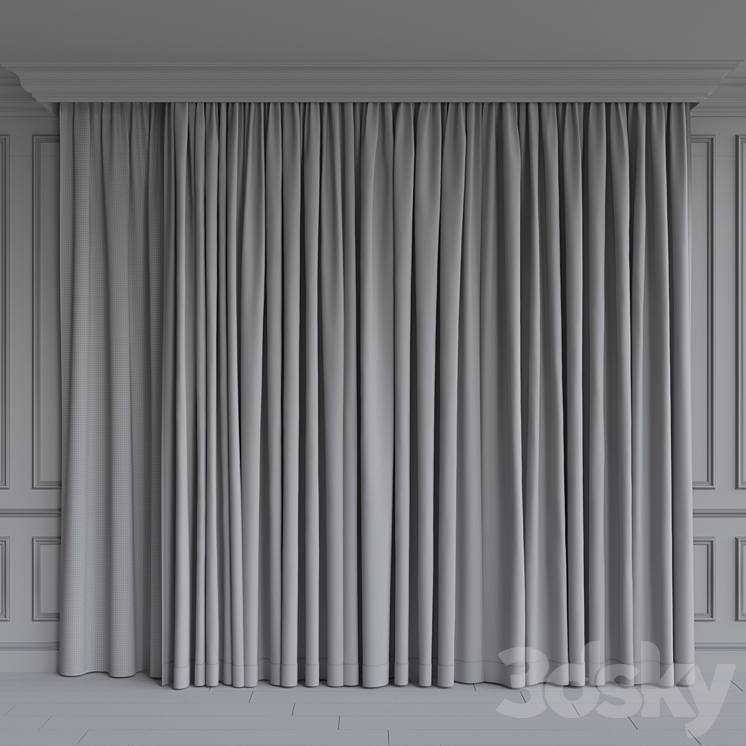 A set of curtains 5 3DS Max - thumbnail 2