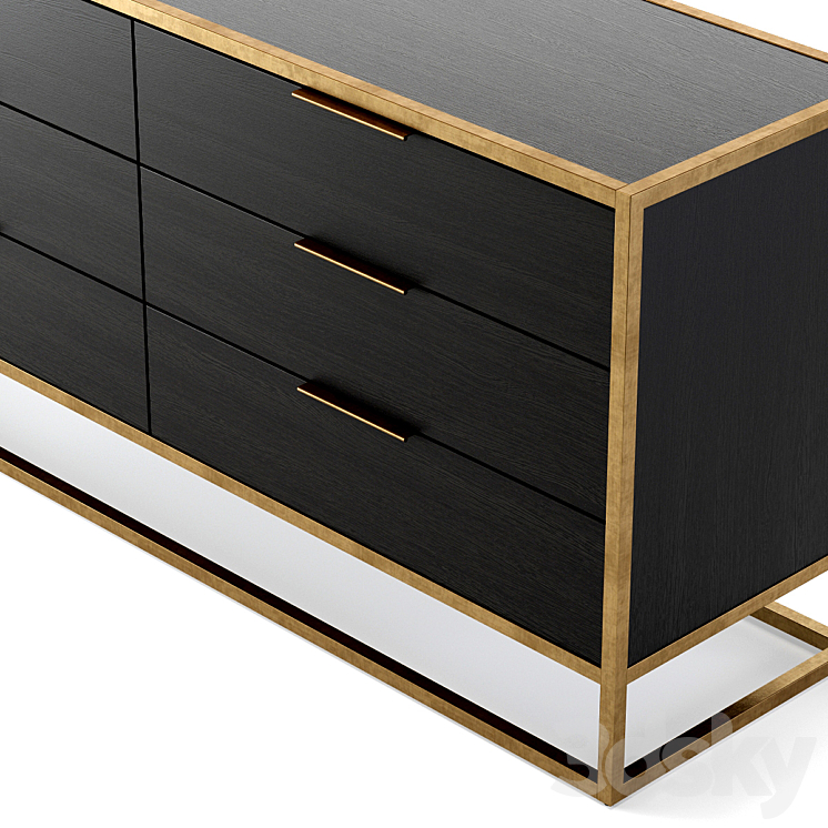 Crate and Barrel Oxford Dresser 3DS Max - thumbnail 2