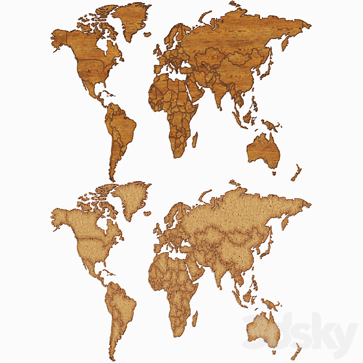 World map 3D Model
