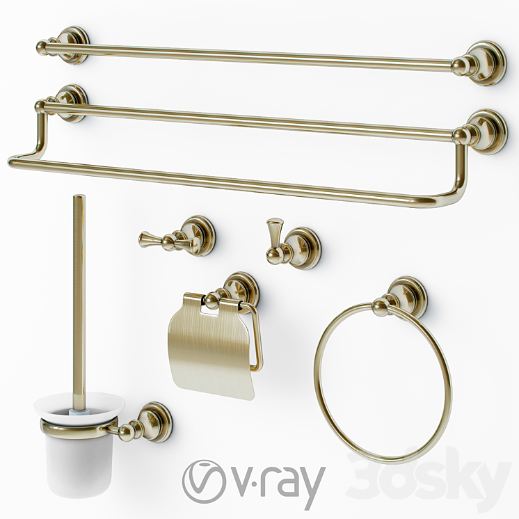 Dublin Bathroom Set - Bathroom accessories - 3D model