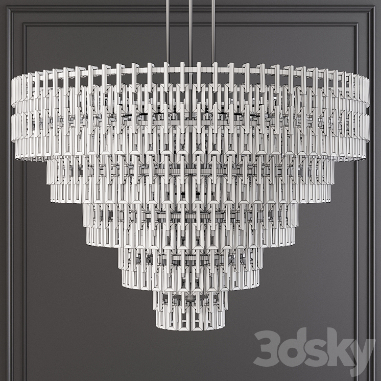 Restoration Hardware MARIGNAN ROUND CHANDELIER 60 Nickel 3D Model