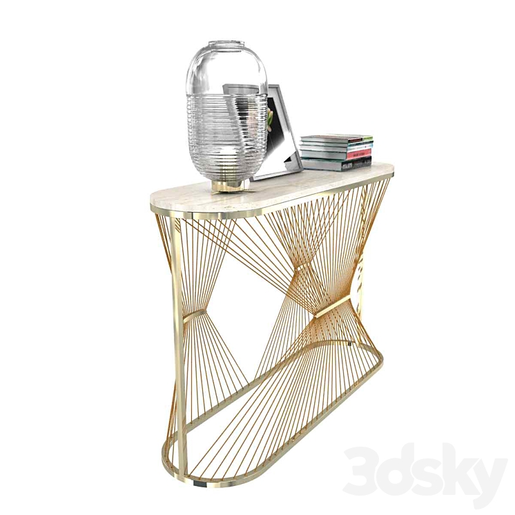 Aegis console table by lamberti design 3d model 3DS Max - thumbnail 2