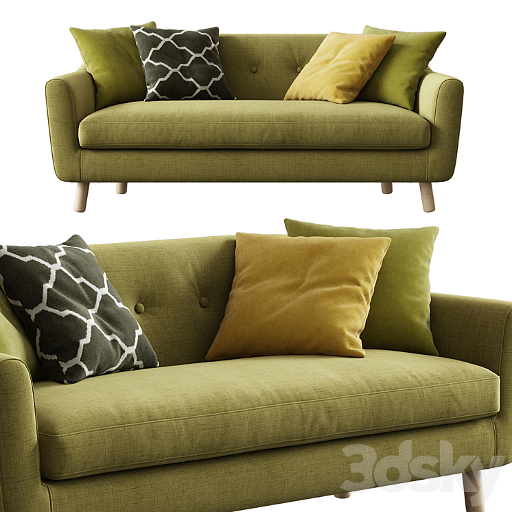 Made \/ Lottie (3 Seater Sofa) 3DS Max - thumbnail 2