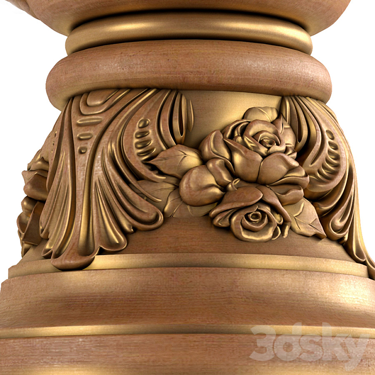 Classic vase for decoration of the facade and interior 3DS Max - thumbnail 2