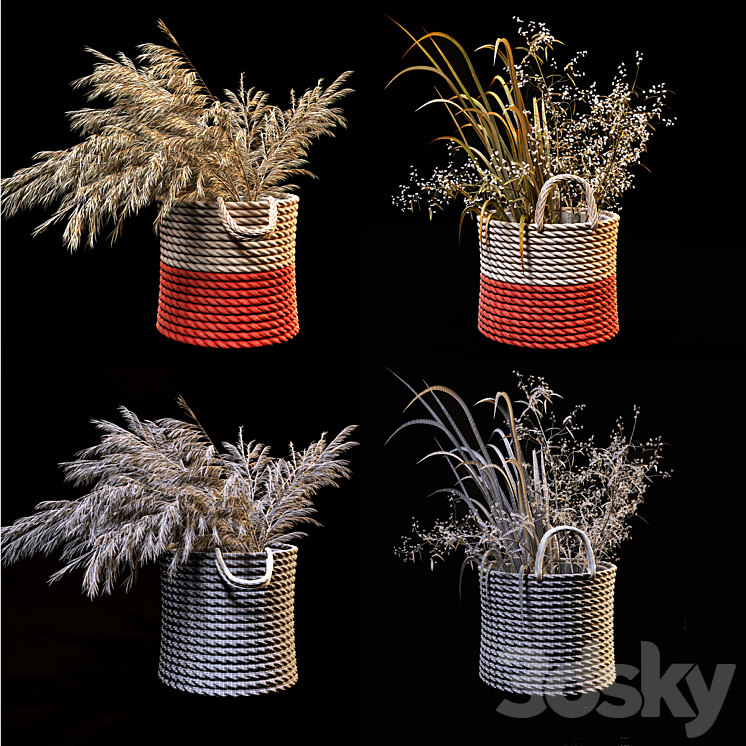 Field plants set 3D Model