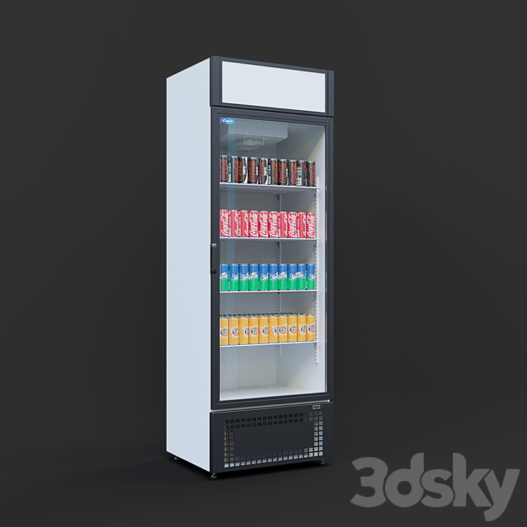 fridge capri 0.7 | Capri Refrigerator 0.7 - Kitchen appliance - 3D model