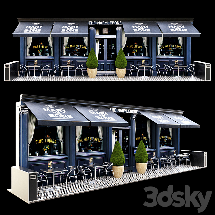 Summer cafe 2 3DS Max - thumbnail 1