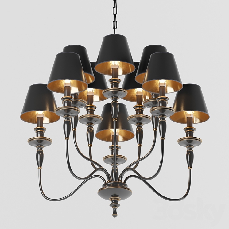 Chandelier Dantone Home Glory DL1359-10BBZ 3D Model