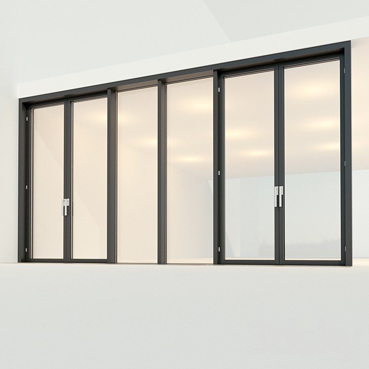 Panoramic glazing. Stained glass window 21 3D Model