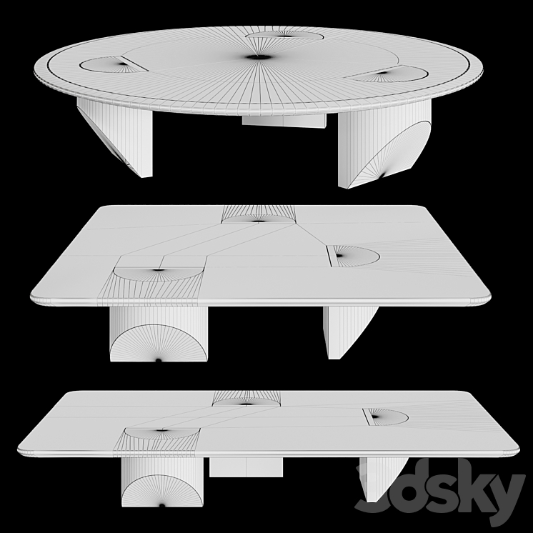 Minotti Wedge coffee table 3D Model