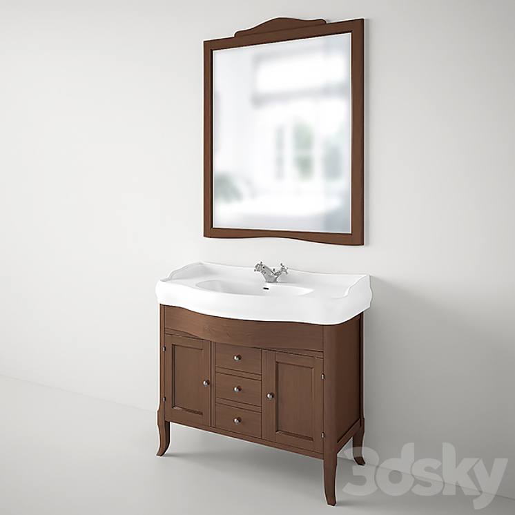 Kerasan retro Bathroom furniture 3D model