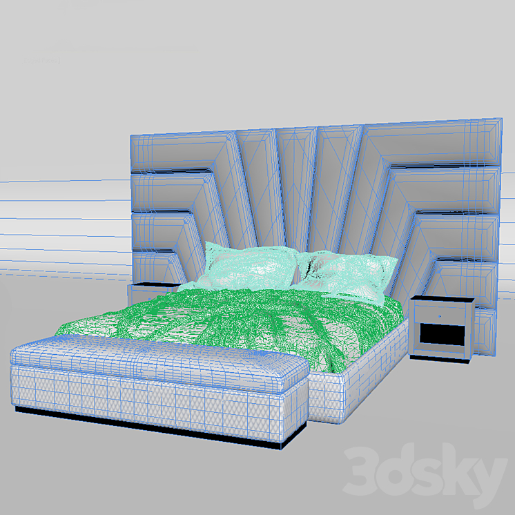 Bed 3DS Max - thumbnail 2