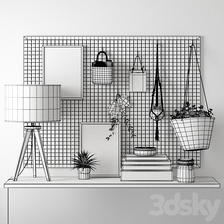 Maisons du Monde Decoration Set 3D Model