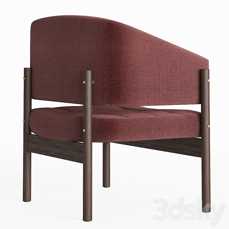 Jorge Zalszupin Seneior Lounge Chair 3DS Max - thumbnail 2