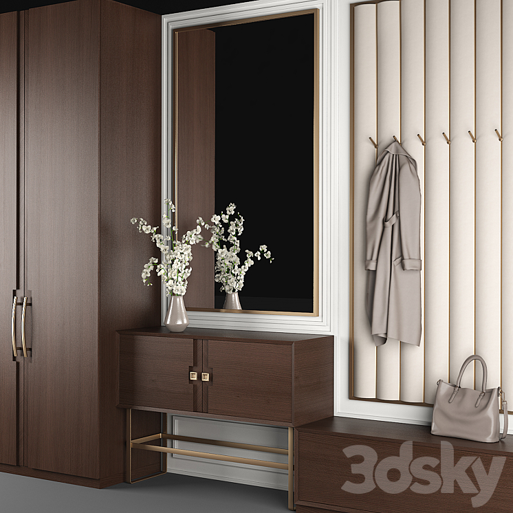 Furniture composition for hallway 65 3DS Max - thumbnail 2