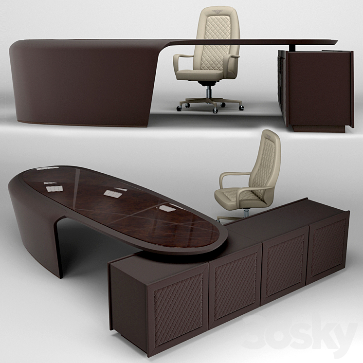 Rayleigh Conference Chair and PRESIDENT Desk 3DS Max - thumbnail 1