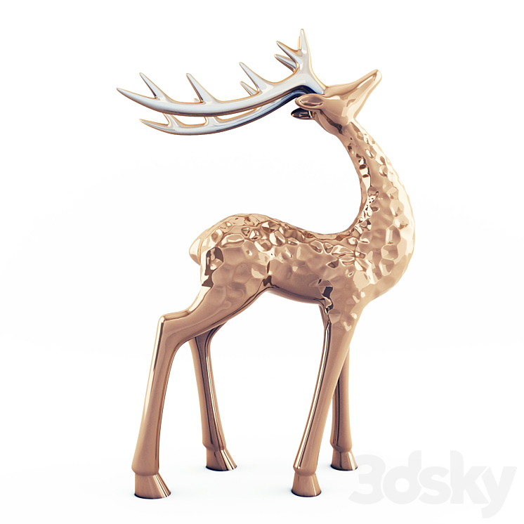 Deer statuette 3DS Max - thumbnail 1