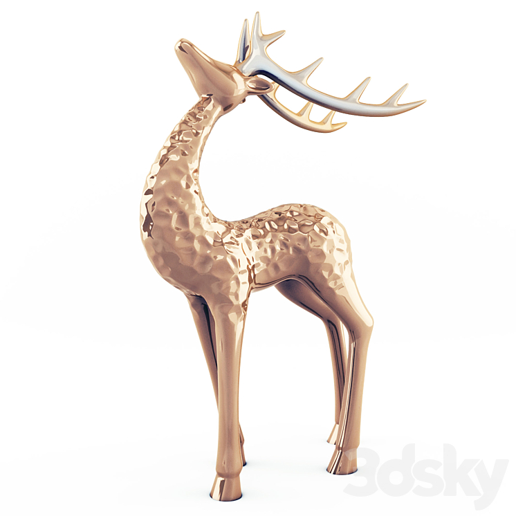 Deer statuette 3DS Max - thumbnail 2