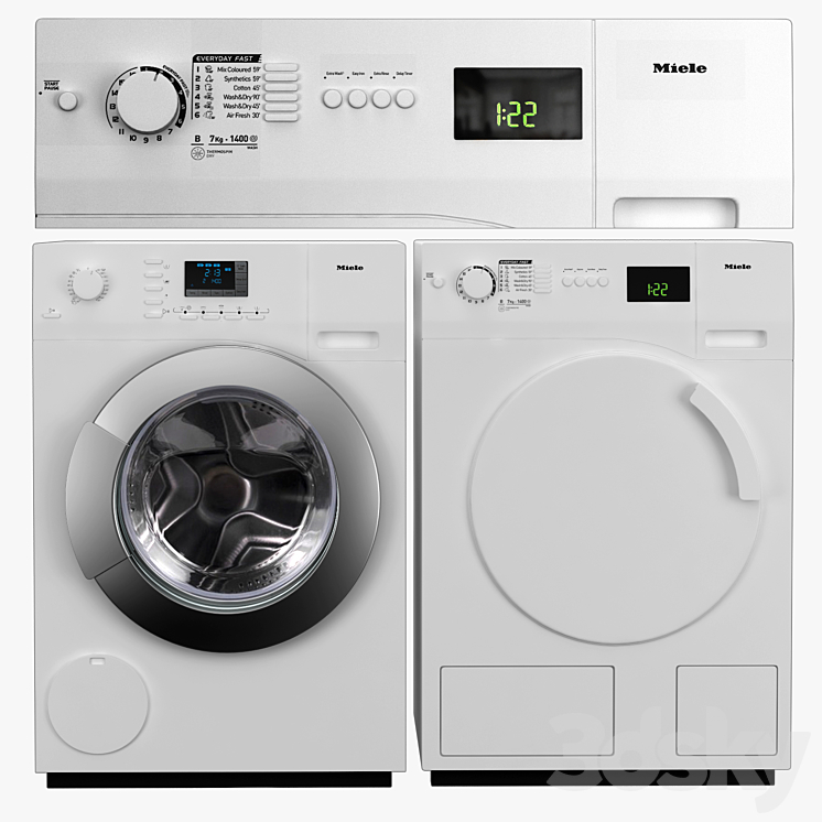 Miele washing machine 3DS Max - thumbnail 1