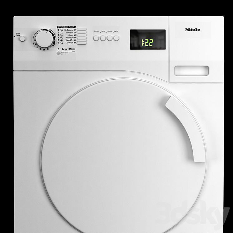 Miele washing machine 3DS Max - thumbnail 2