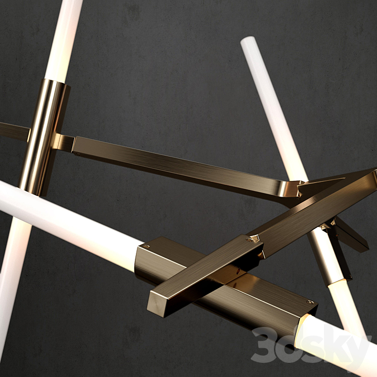 Chandelier Agnes 10 lights 4 colors 3D Model