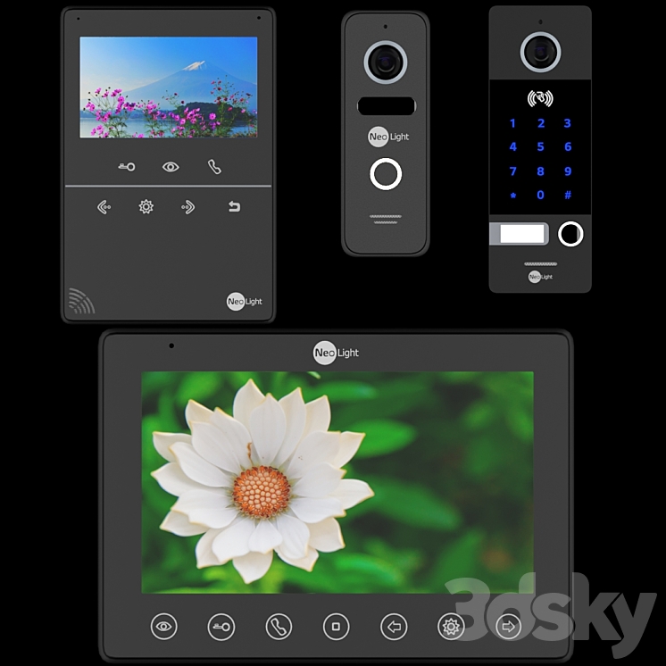 Video door phones Neolight 2 3D Model
