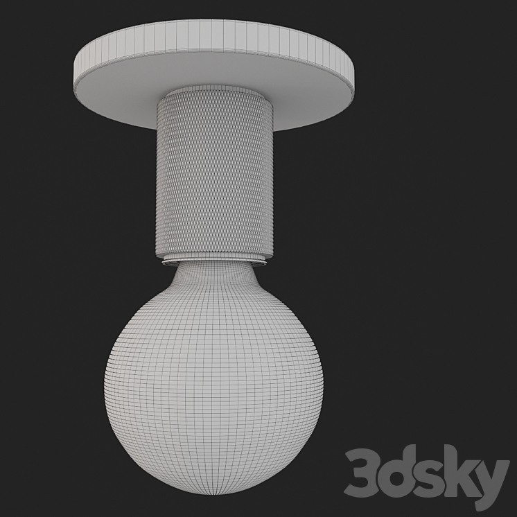 RH Utilitaire Socket Flushmount Brass 3D Model